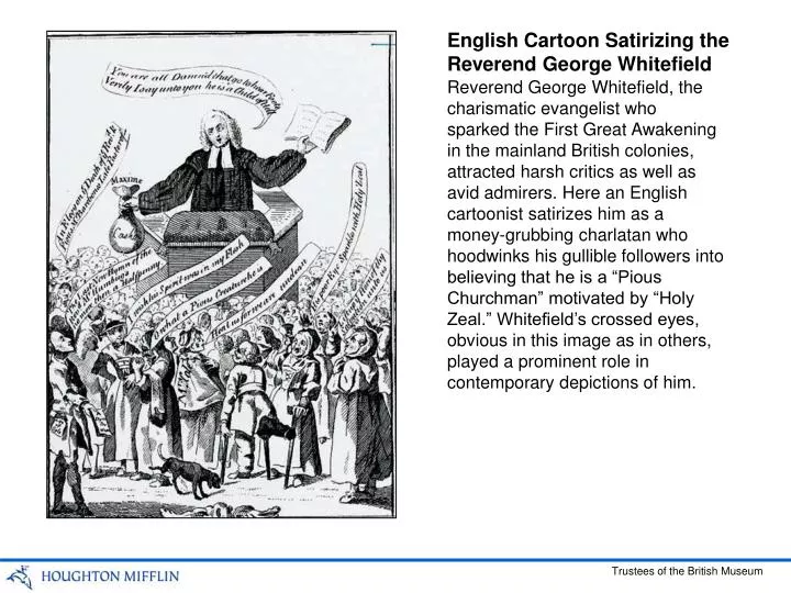 english cartoon satirizing the reverend george whitefield