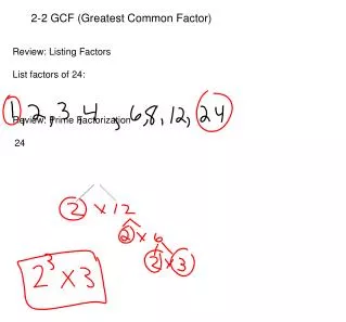 2-2 GCF (Greatest Common Factor)