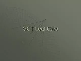 GCT Leaf Card