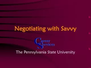 Negotiating with Savvy