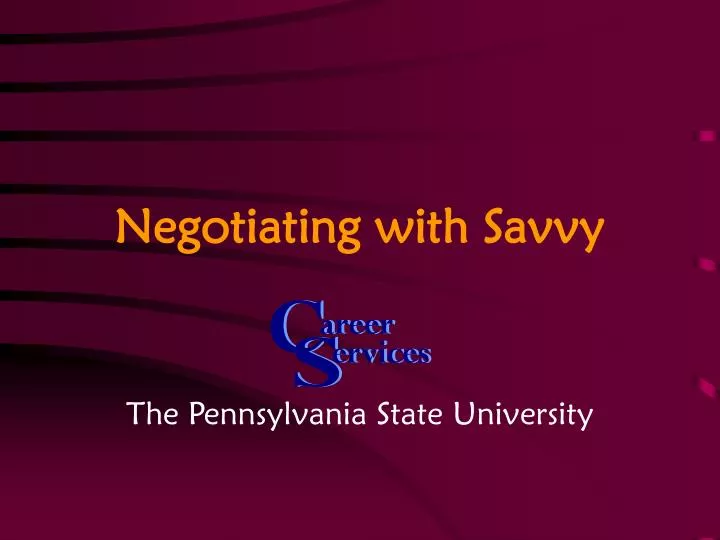 negotiating with savvy