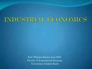 INDUSTRIAL ECONOMICS