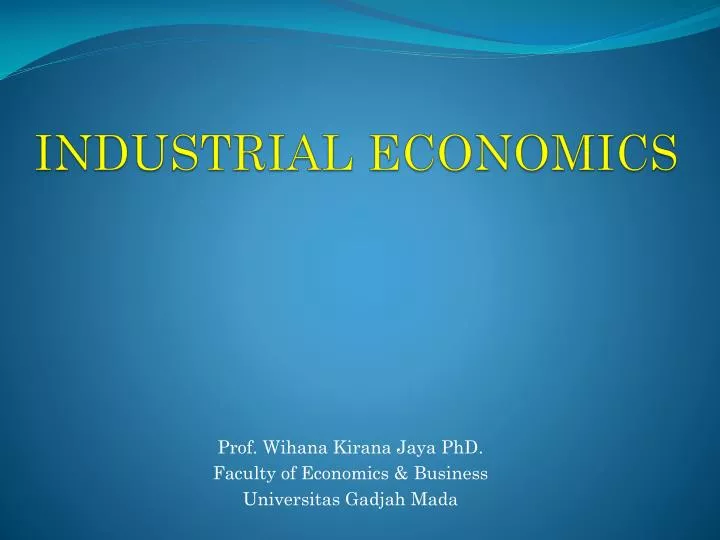 industrial economics