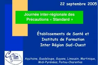 journ e inter r gionale des pr cautions standard