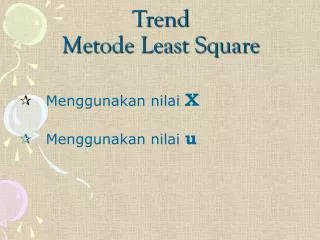 trend metode least square