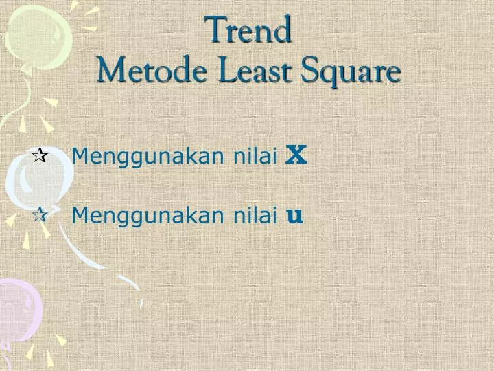 trend metode least square