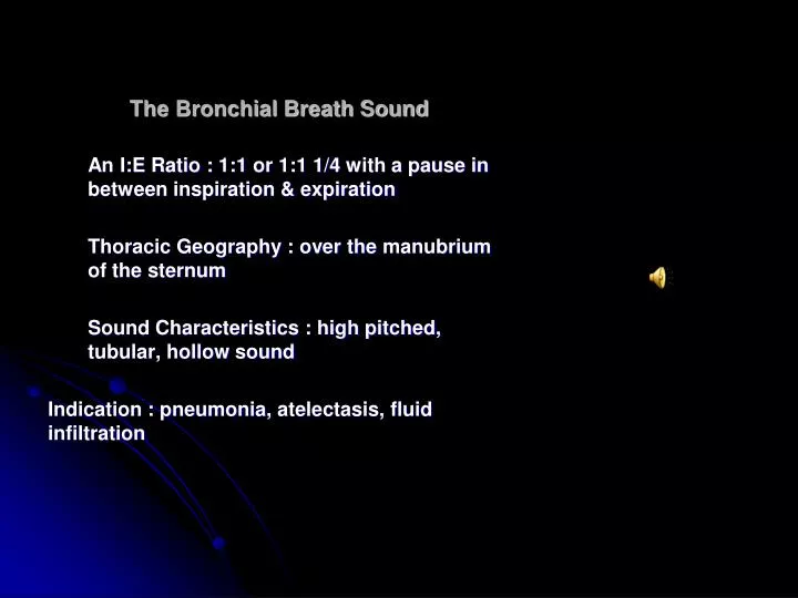 the bronchial breath sound