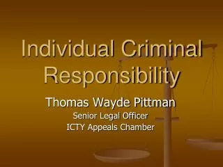 Individual Criminal Responsibility