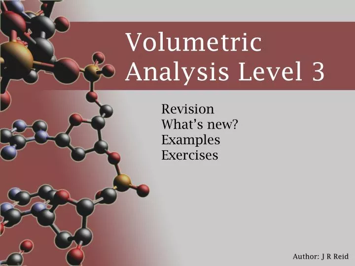 volumetric analysis level 3