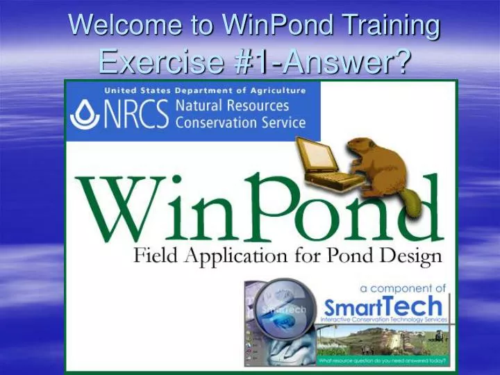 welcome to winpond training exercise 1 answer