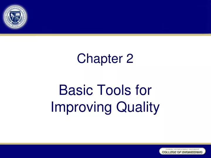 chapter 2 basic tools for improving quality
