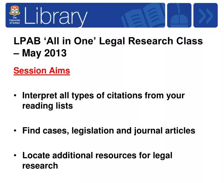 lpab all in one legal research class may 2013