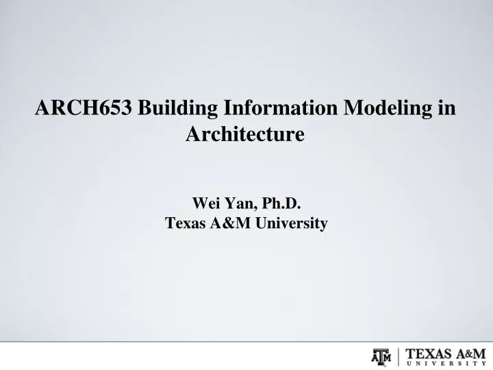 arch653 building information modeling in architecture
