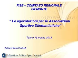 FISE – COMITATO REGIONALE PIEMONTE