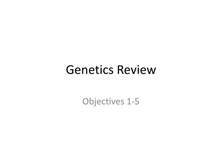genetics review