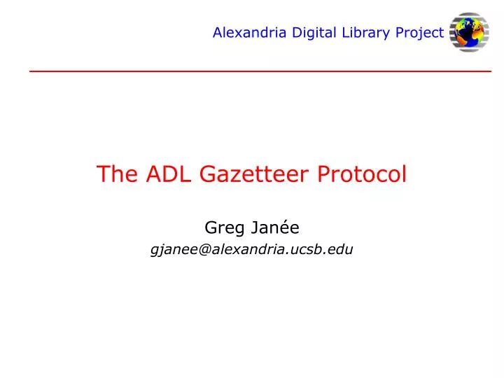 the adl gazetteer protocol