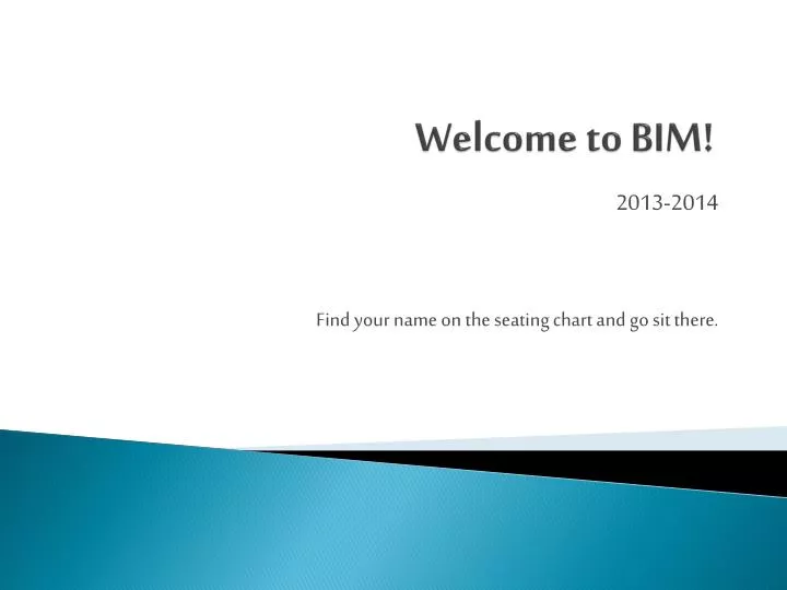 welcome to bim