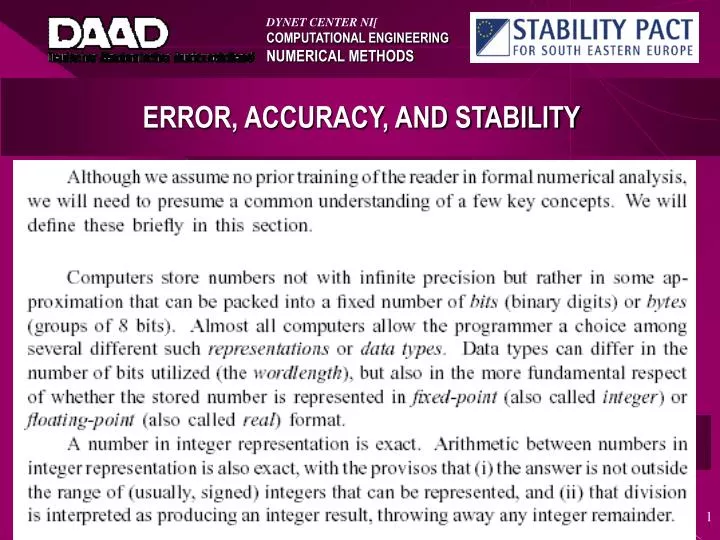 error accuracy and stability