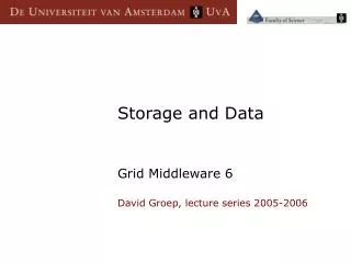 Storage and Data