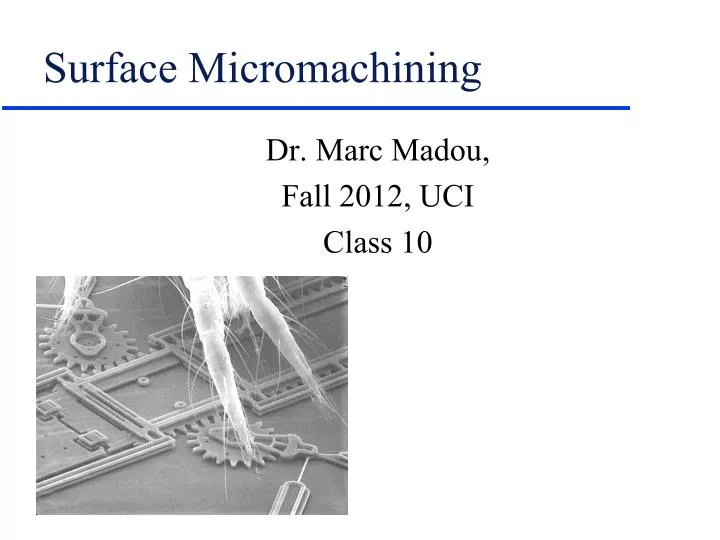 surface micromachining