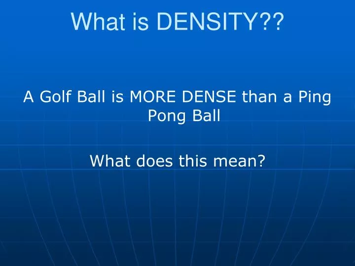 what is density