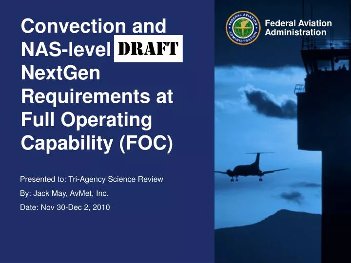 convection and nas level nextgen requirements at full operating capability foc