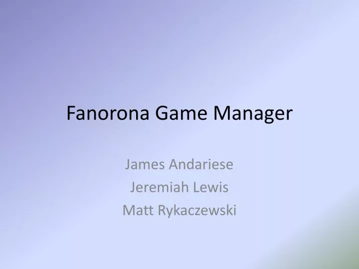 fanorona game manager