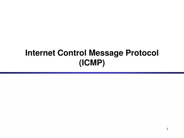 internet control message protocol icmp