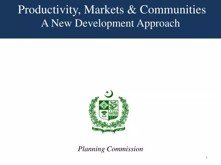 productivity markets communities a new development approach
