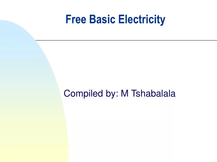 free basic electricity