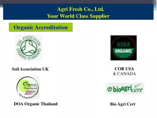Organic Accreditation