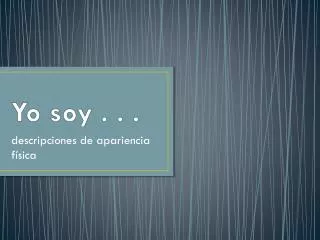 yo soy