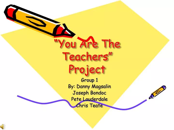 you are the teachers project