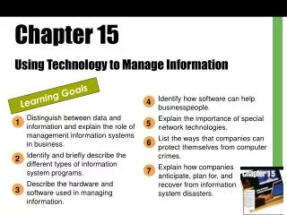 Chapter 15 Using Technology to Manage Information