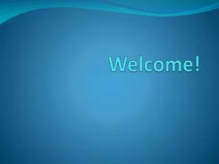 Welcome!