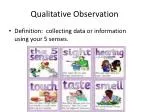 Qualitative Observation - slide 1