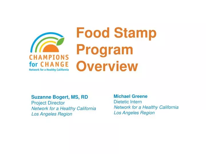 food stamp program overview