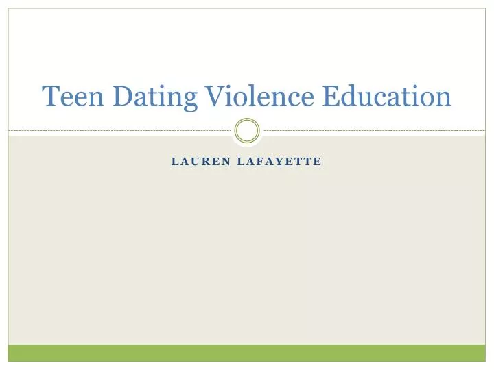 teen dating violence education