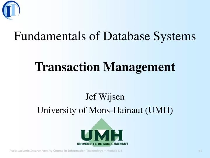 fundamentals of database systems transaction management