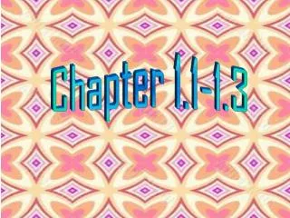 Chapter 1.1-1.3