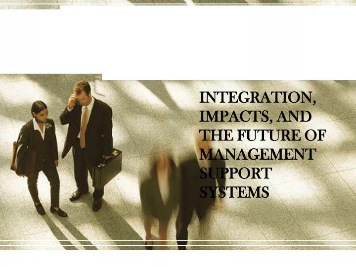 integration impacts and the future of management support systems