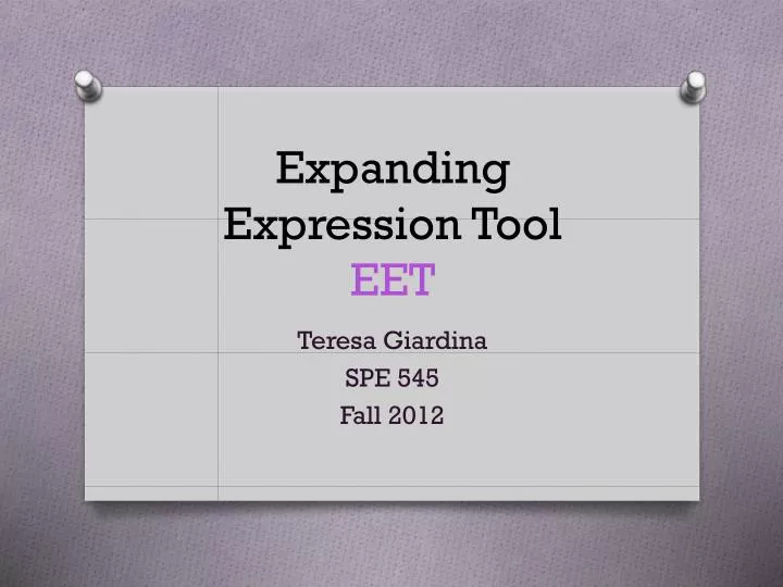 expanding expression tool eet