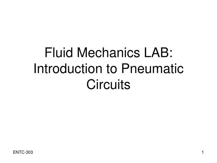 fluid mechanics lab introduction to pneumatic circuits