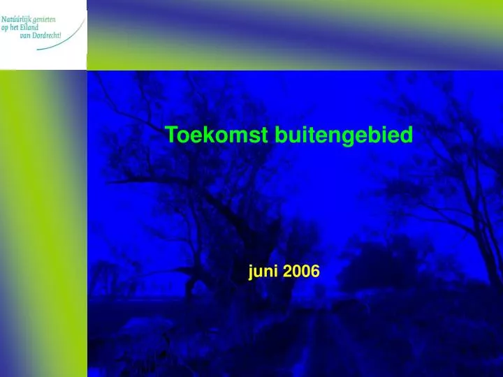 toekomst buitengebied