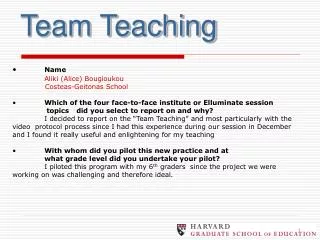 Team Teaching