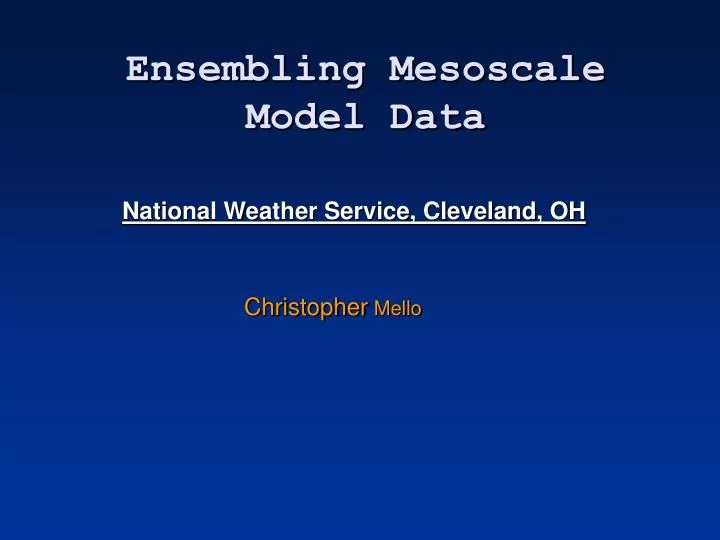 ensembling mesoscale model data