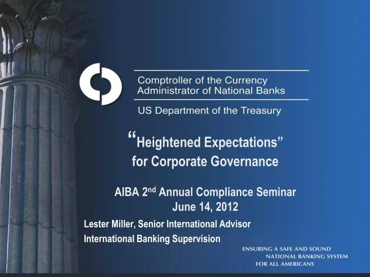 lester miller senior international advisor international banking supervision