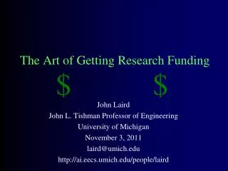 The Art of Getting Research Funding