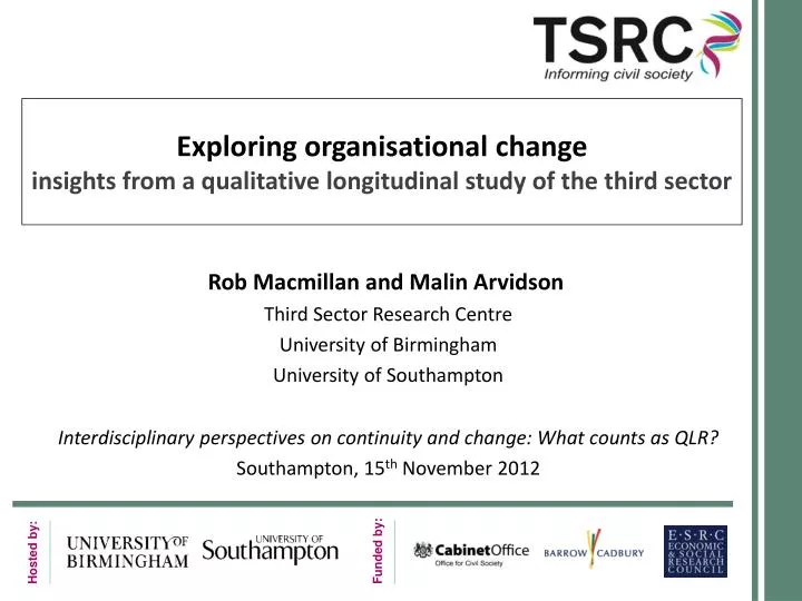 exploring organisational change insights from a qualitative longitudinal study of the third sector