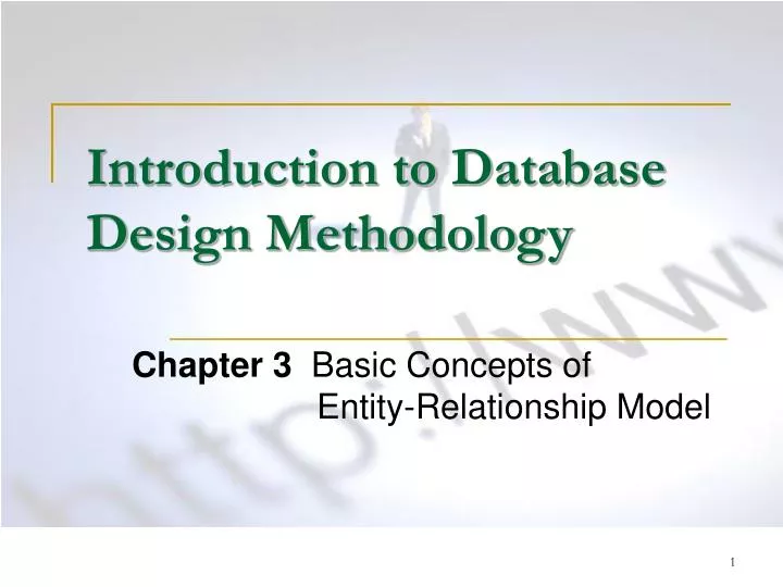 introduction to database design methodology
